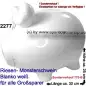 Preview: Sparschwein riesengroßes 3D Design Monster Blanko weiß A Sonderverkauf ! 770 - B